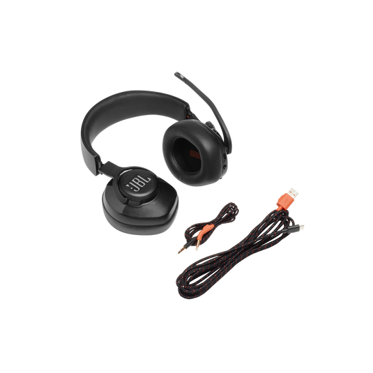 JBL Quantum 400 - Black - USB over-ear PC gaming headset with game-chat dial - Detailshot 9 image number null
